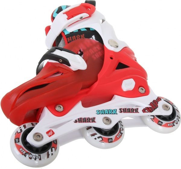 Роликовые коньки UP! (Underprice) YX-0151-3WR р. 35-38 черно-бело-красный