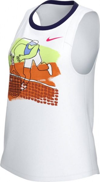 Футболка Nike W NKCT DRY TANK PS NT CI9324-100 р.L білий