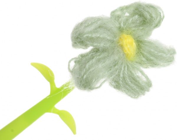 Ручка гелевая Цветок синий 