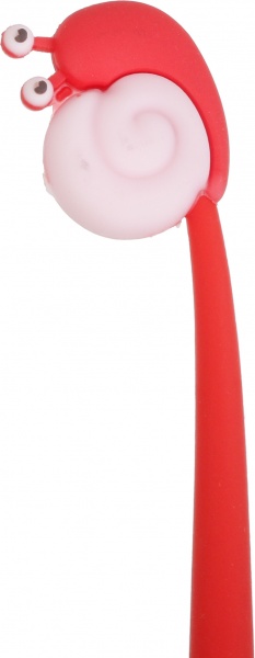 Ручка гелевая красная Улитка чернило синее 