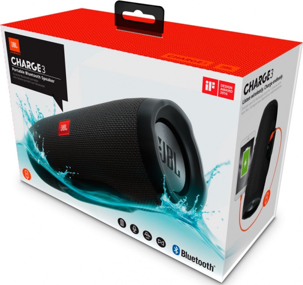 Портативна колонка JBL® Charge 3 2.0 black (JBLCHARGE3BLKEU)