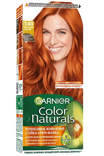 Крем-фарба для волосся Garnier Color Naturals №7.40 полум’яно мідний 110 мл