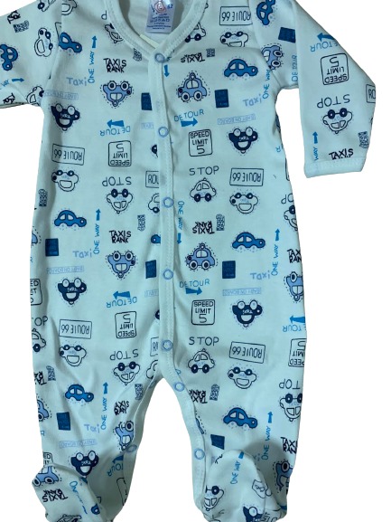 Комбинезон детский для мальчика Моя планета машинки Кмб302-7 р.68 белый 