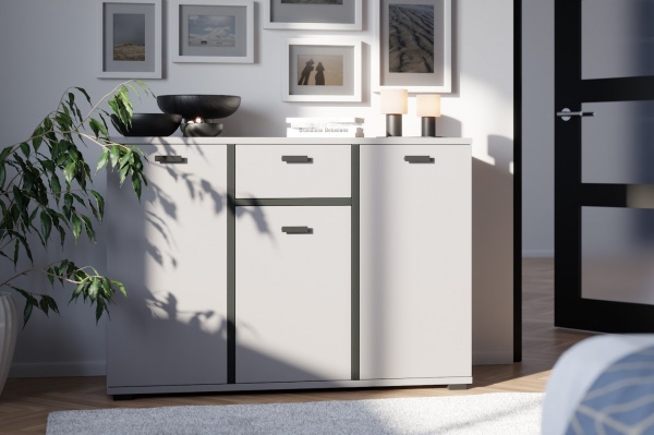 Комод SOKME Космо 1200х841х480 сірий шифер /сірий 