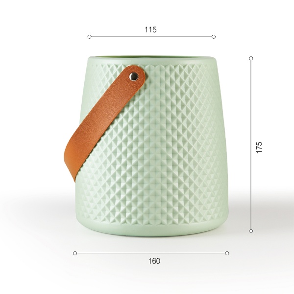 Ваза пластиковая MVM DH-FLOWERS-10 OLIVE 17,5 см 