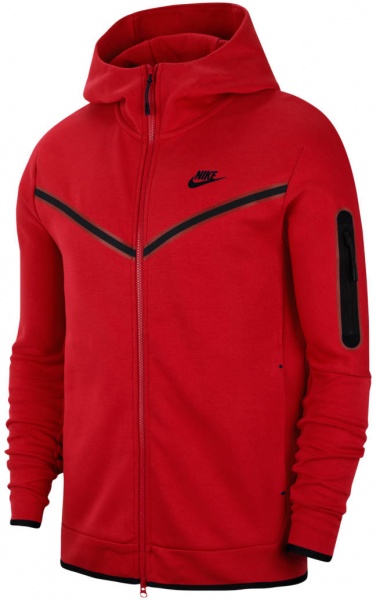 Джемпер Nike M NSW TCH FLC HOODIE FZ WR CU4489-657 р. M червоний