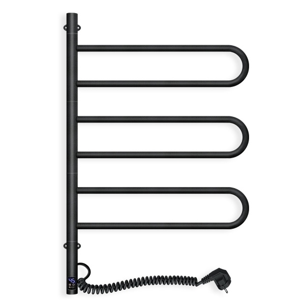 Рушникосушарка електрична NAVIN Fouette 480х800 мм Sensor з таймером чорний муар (12-212033-4880) 