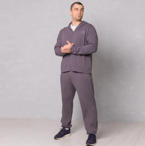 Костюм домашній чоловічий Vivioji 13648 р. L сірий