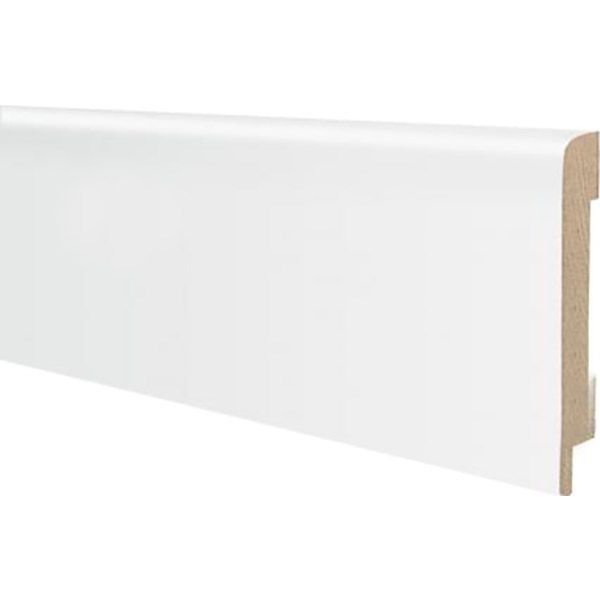 Плинтус МДФ ОМиС белый silk 19x80x2400 мм 