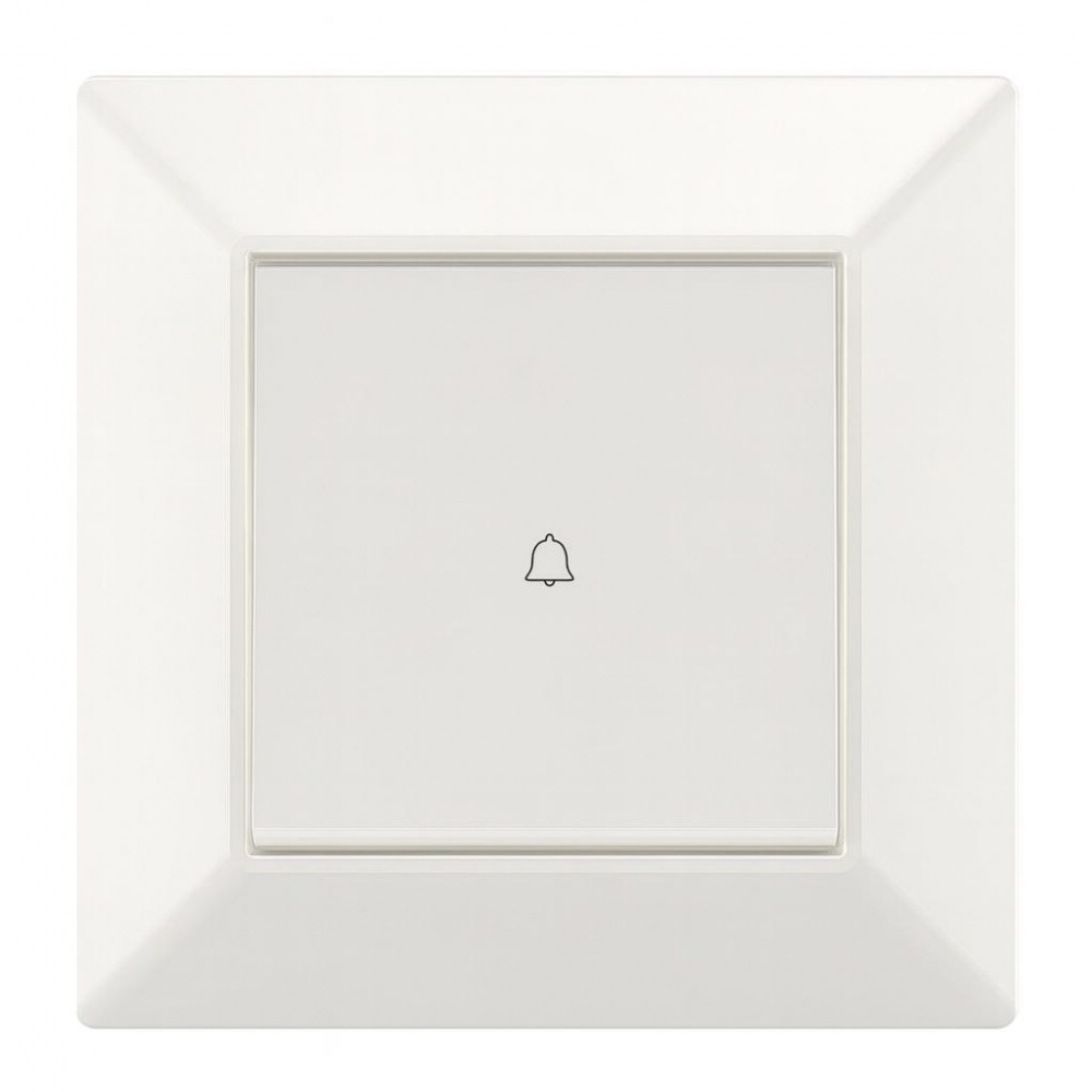 Кнопка дзвінка одноклавішний HausMark Alta білий