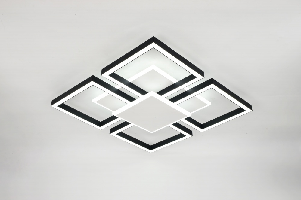 Люстра стельова Sensio LED ALBOX S510 11600Lm 3000-6000K 106 Вт білий/чорний