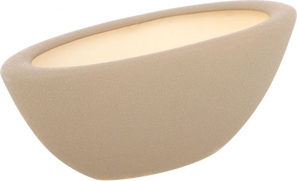 Кашпо керамічне Оріана-Запоріжкераміка Ладья шовк капучино овальний 9л капучино (045-0-031) 