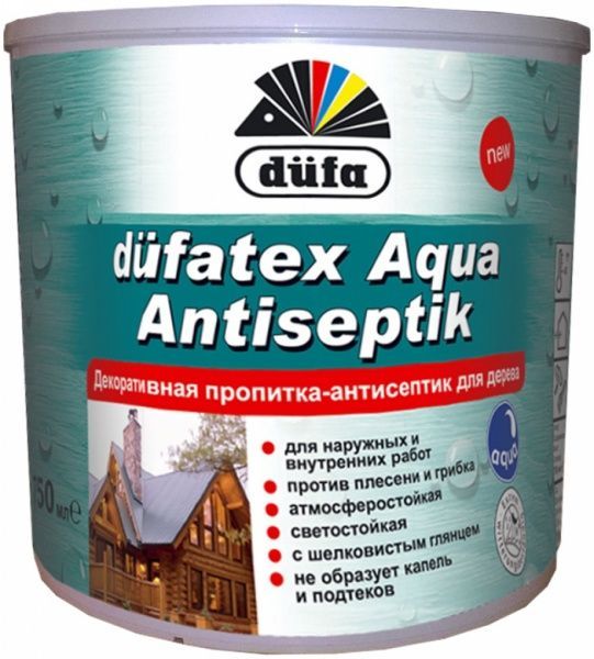 Просочувач Dufa dufatex Aqua Antiseptik кипарис шовковистий глянець 0,75 л