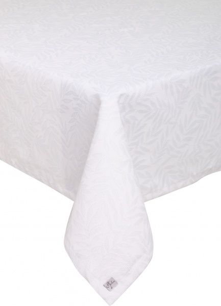 Скатерть Эльза 132x220 см белое серебро Прованс 