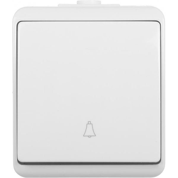 Кнопка звонка кнопочный HausMark Power без подсветки 10 А 250В белый HSN-SWP.H2C44G1BS-WH