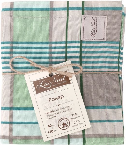 Раннер Шато клетка 40x140 см зеленый La Nuit 