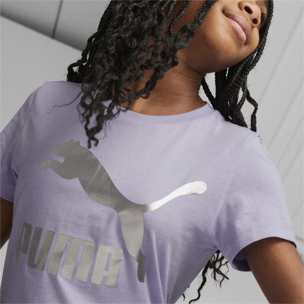 Футболка Puma CLASSICS LOGO TEE G 53020825 р.152 фиолетовый