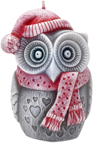 Свеча декоративная Свеча Зимняя сова 10см Bartek Candles