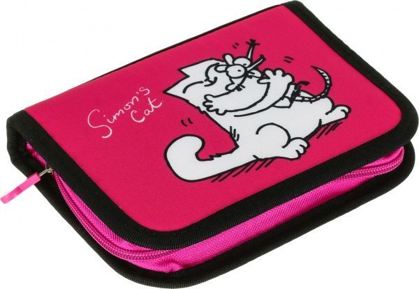 Пенал шкільний Кіт Simon's Cat рожевий