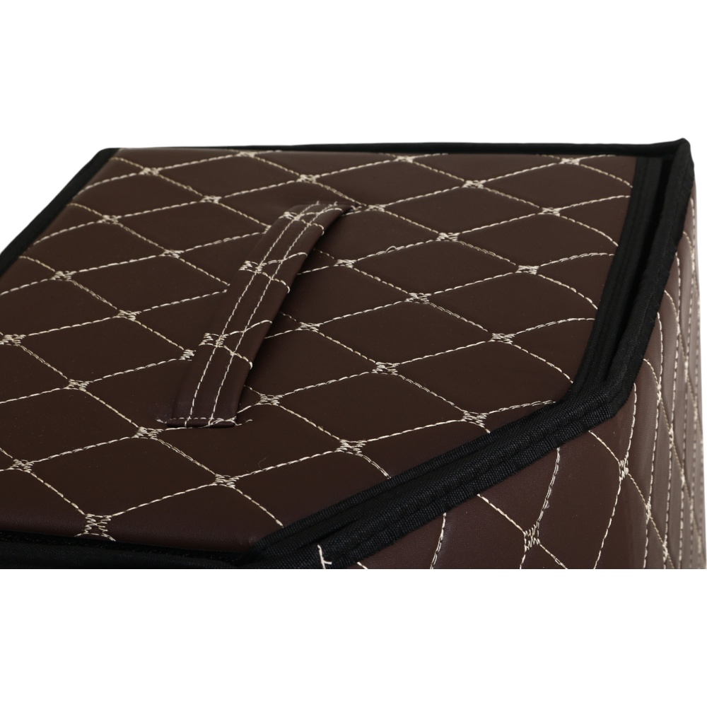 Сумка-органайзер в багажник розмір L Auto Assistance AA-533BW коричнево-білий