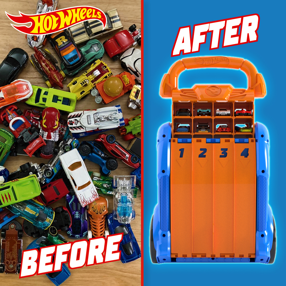 Контейнер Hot Wheels з 4 рівнобіжними доріжками HWCC14