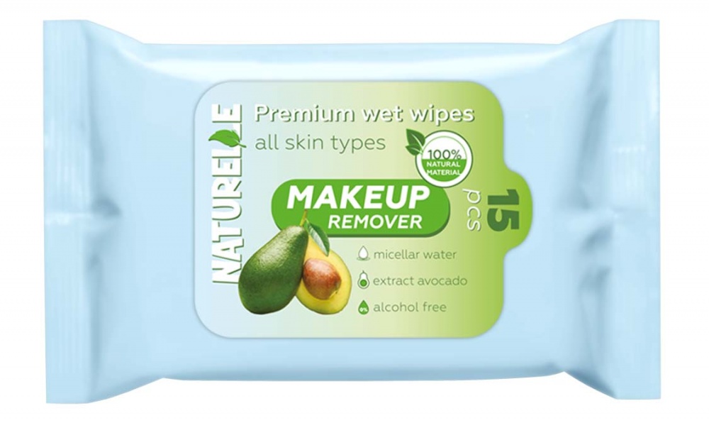 Влажные салфетки Naturelle с мицеллярной водой и экстрактом авокадо 15 шт./уп.