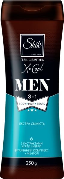 Гель для душу Шик Men X-Cool 3 в 1 250 мл