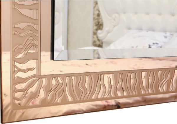 Дзеркало Бусел 1000x1000 мм золотий 