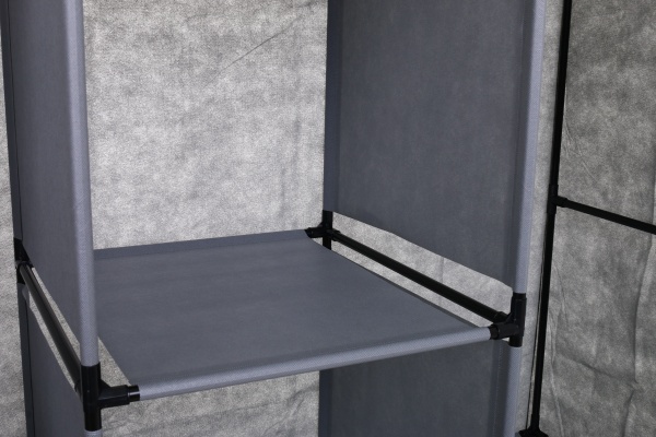 Тканинна шафа London 1720х1280х450 мм сірий із чорним 