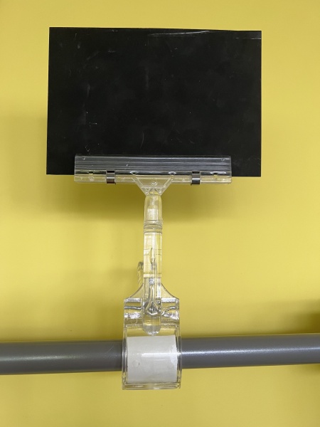 Тримач для пластикового цінника/вивіски з великою прищіпкою прозорий пластиковий 3 шт. 