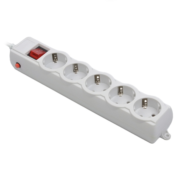 Сетевой фильтр Gembird SPG5-G-6G-PRO с заземлением 5 гн. черный 1,8 м SPG5-G-6G-PRO 