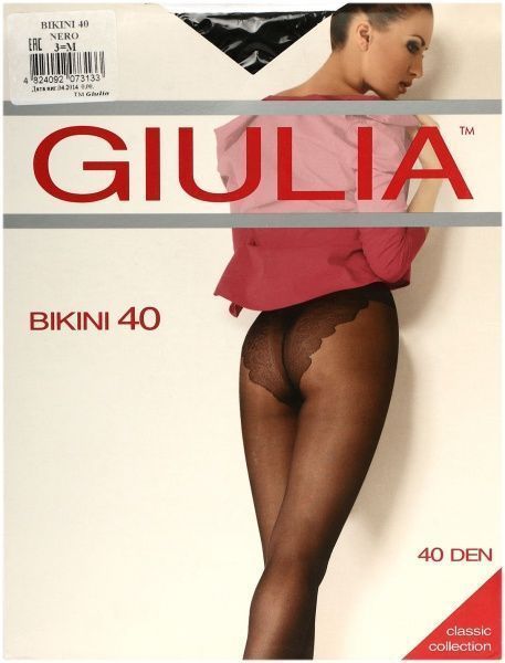Колготки Giulia Бикини 40 den неро р. 3 черный 
