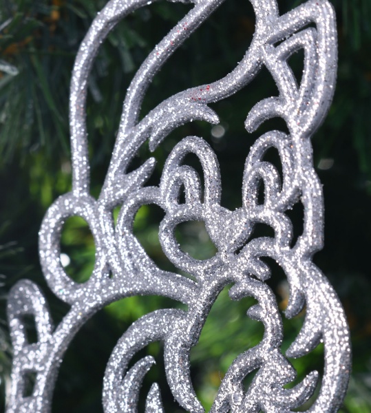 Підвіска Тигрик з мішком 2Д d 12 см срібний