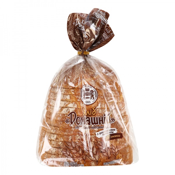 Хліб Кулиничі Домашній на заквасці половинка нарізана