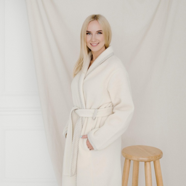 Халат женский Flokati Pearl р. M/L экрю