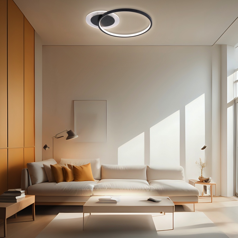 Люстра потолочная Miorro LED Vesta с пультом ДУ металл/пластик 1x34,8 Вт LED-модуль черный 51-311-089