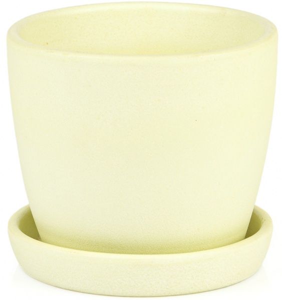 Горшок керамический Сонет ангоб круглый 1л салатовый 