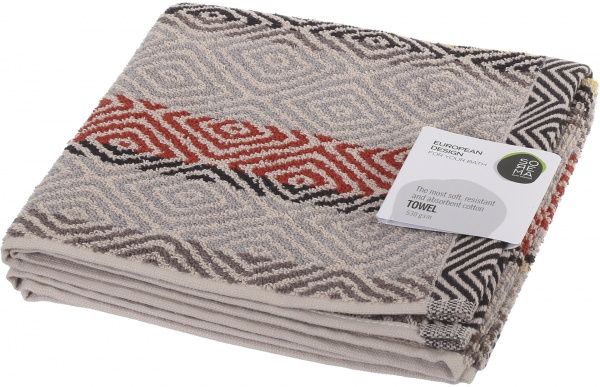 Полотенце Diamonds towels 50x100 см серый с рисунком 