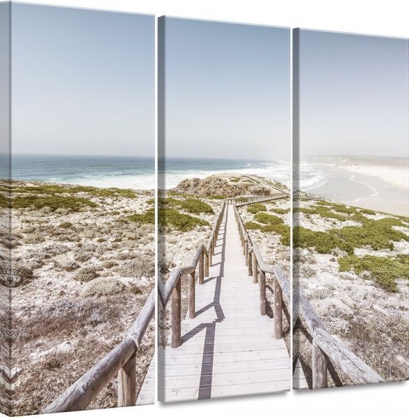 Картина модульна The Way to the Sea 3 частини 81x75 см Styler 