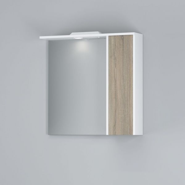 Зеркало со шкафчиком AM.PM M91MPR0751WF38 GEM S правый, 75 см, белый/дерево 