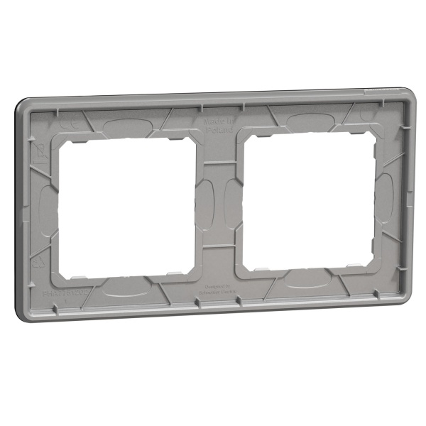 Рамка двухместная Schneider Electric Sedna Elements универсальная черное стекло SDD361802