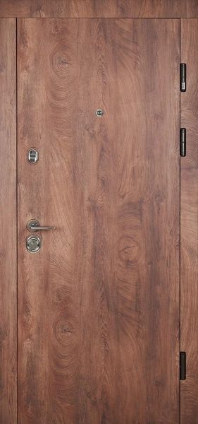 Двері вхідні Abwehr КС 0/430 086П (СДК) Kale2 спил дерева коньячний 2050х860мм праві