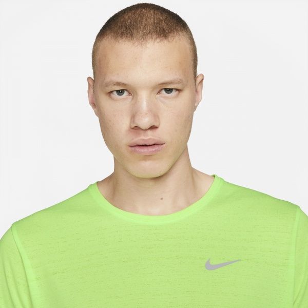 Футболка Nike M NK DF MILER TOP SS CU5992-358 р.L лайм