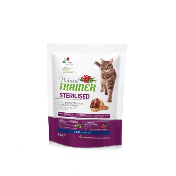 Корм Trainer Natural Adult сыровяленая ветчина 300 г