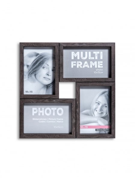 Коллаж Velista (4х10х15) темне дерево 4 фото 10x15 см темное дерево 