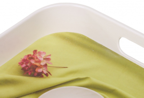 Таця прямокутна з ручками Green Tea 25,5x35,5x3,8 см сіра Albayrak