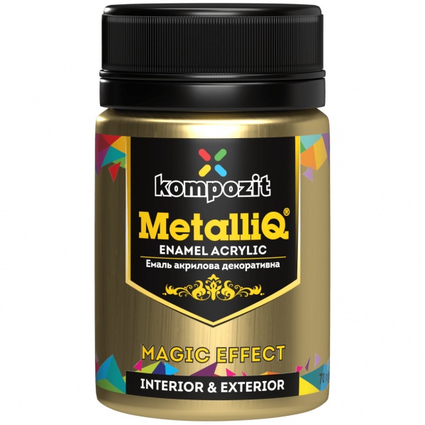 Декоративна фарба Kompozit акрилова MetalliQ золото 0,07кг