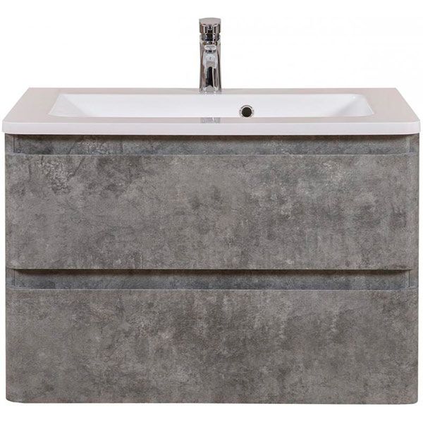 Тумба підвісна Aqua Rodos Акцент серый мрамор с умывальником Альфа 80