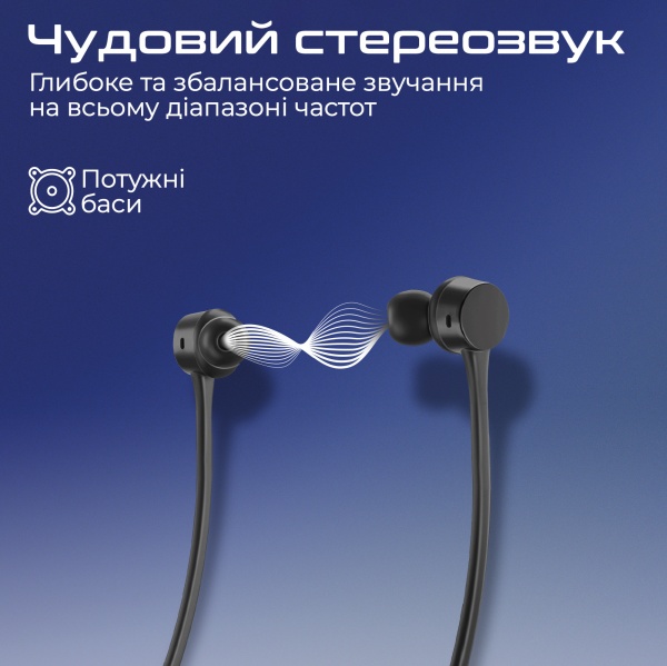 Навушники Promate Civil black (civil.black) 
