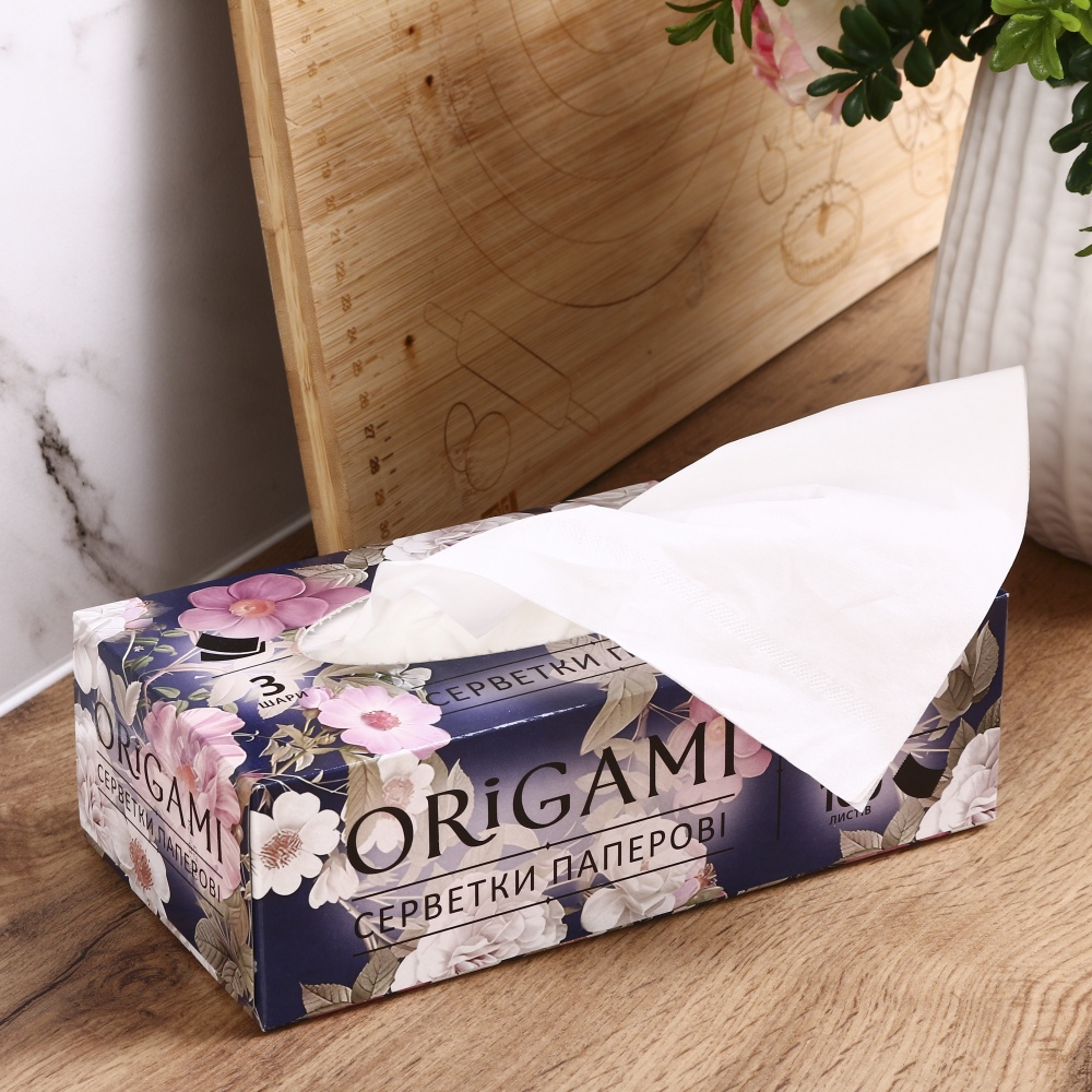 Салфетки гигиенические в коробке ORIGAMI Deluxe 100 шт.